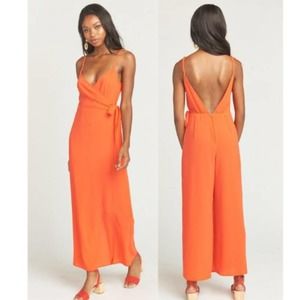 Show Me Your Mumu Orange Bellini Daria Jumpsuit Size Small